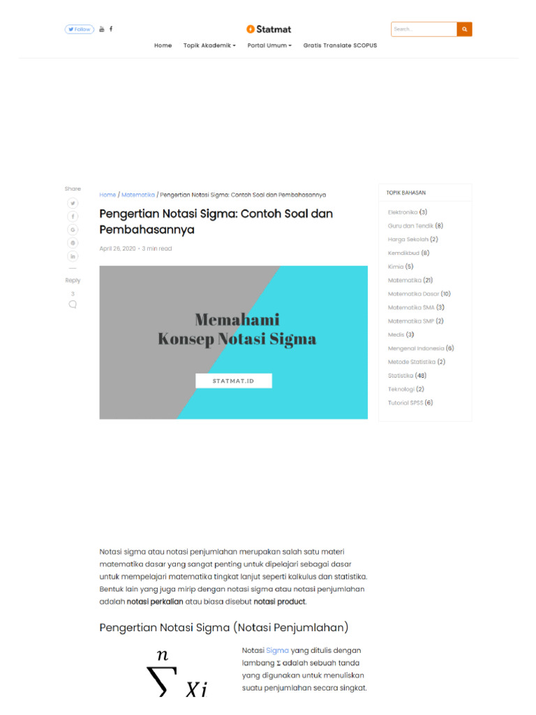 Belajar Notasi Sigma PDF Belajar Notasi Sigma PDF