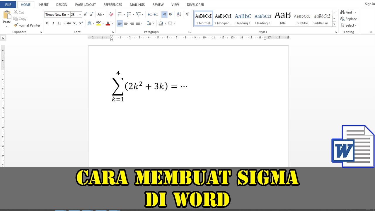 3 Cara Membuat Notasi Sigma di Word Agar Tidak Berubah Menjadi Simbol Aneh