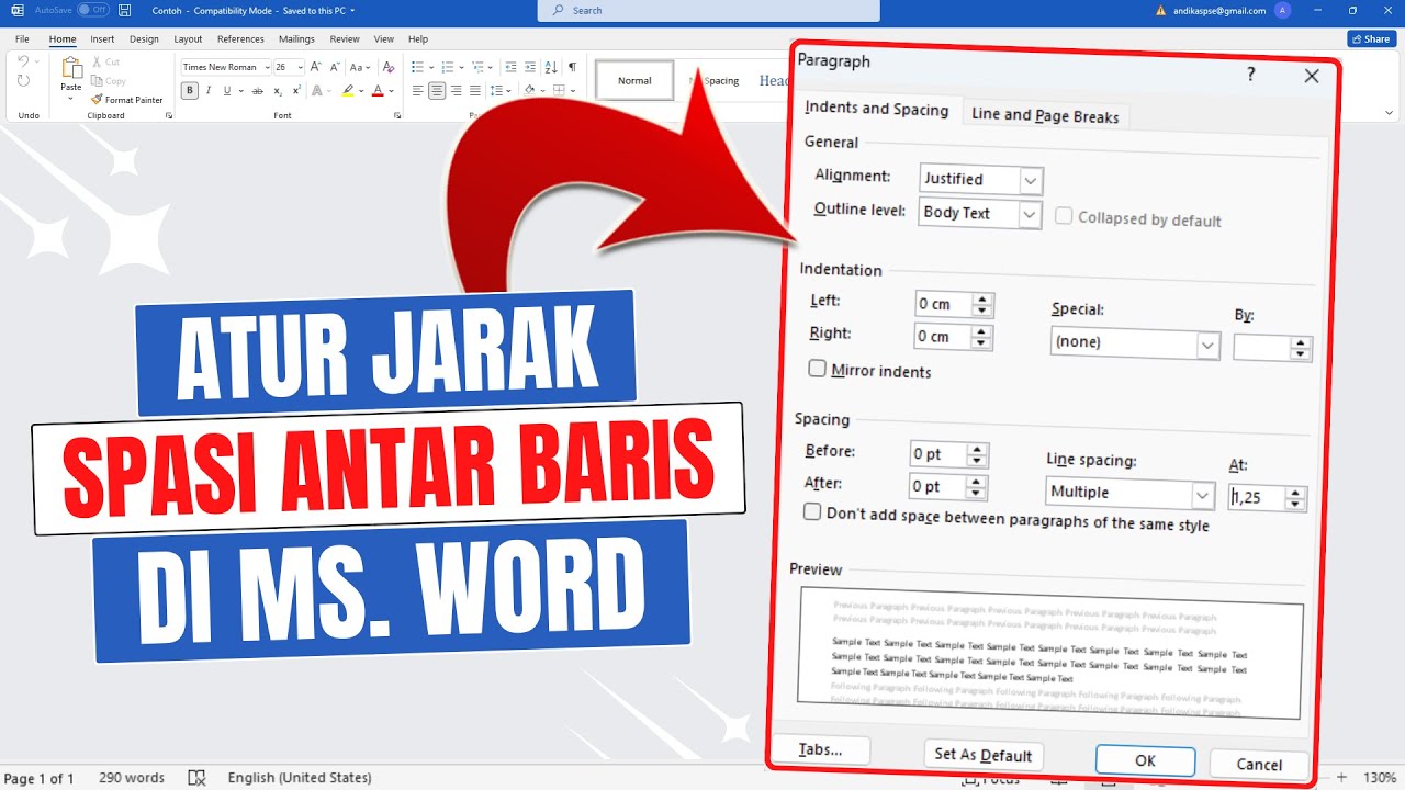 Cara Mengatur Jarak Spasi Antar Baris di Word - YouTube Cara Mengatur Jarak Spasi Antar Baris di Word - YouTube