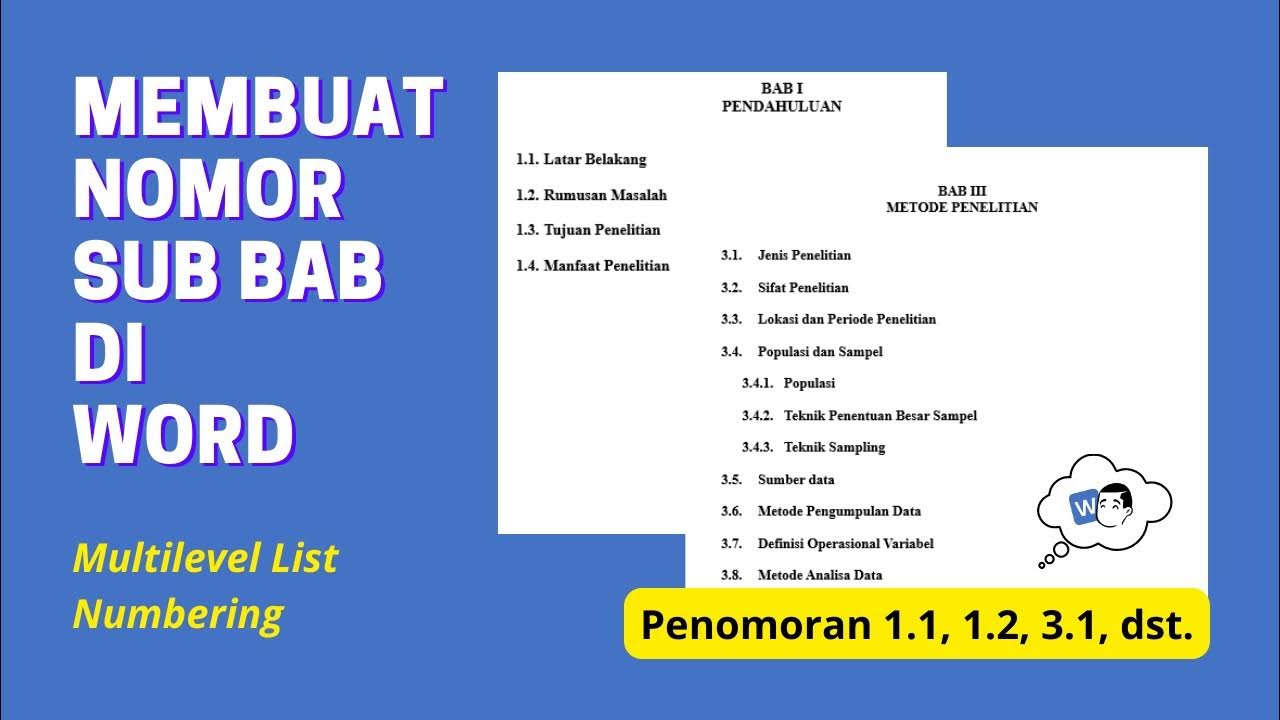 5 Cara Menampilkan Sub Bab di Word yang Rapi dan Profesional, Wajib Tahu