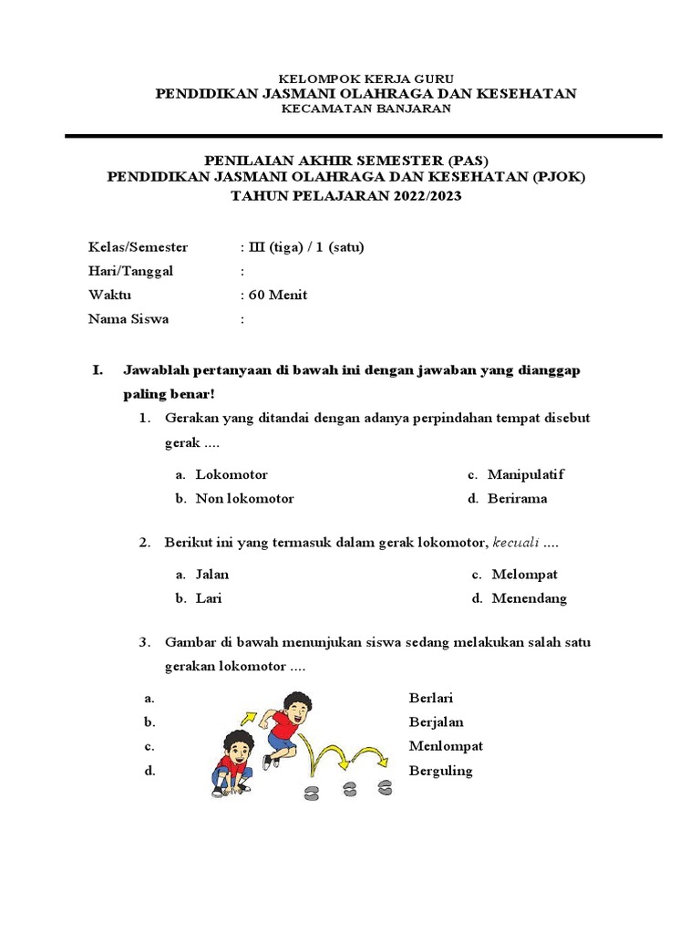5 Fakta Penting Soal Gerak Lokomotor Kelas 3 yang Sering Terlewat dalam Soal Matematika