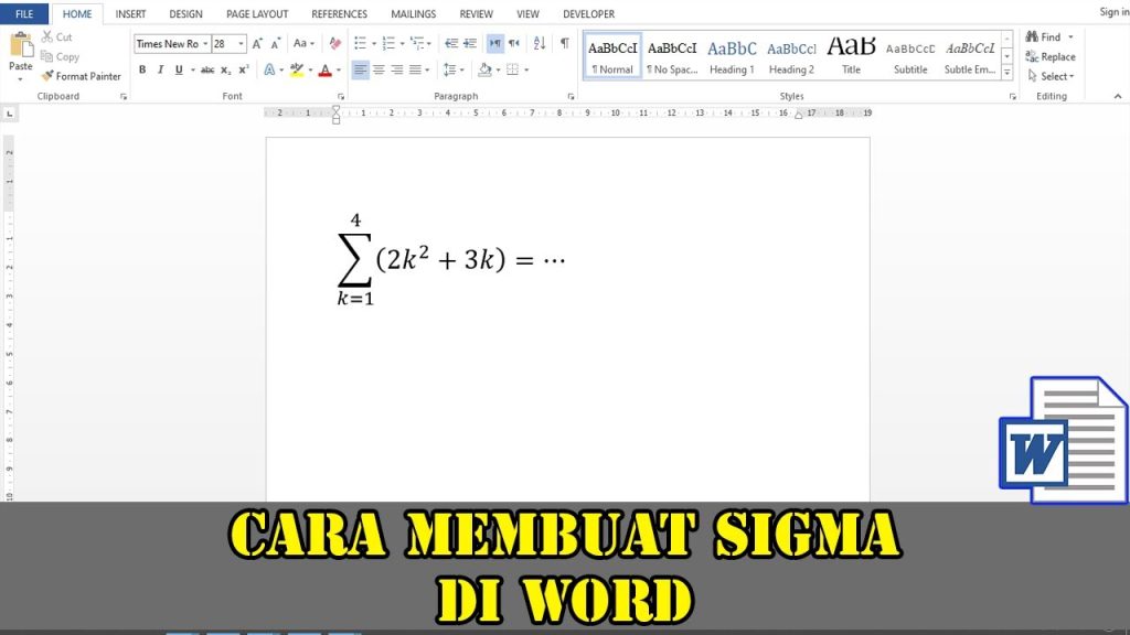 5 Trik Rahasia Cara Membuat Notasi Sigma di Word Agar Tidak Berubah Ternyata Semudah Ini 5 Trik Rahasia Cara Membuat Notasi Sigma di Word Agar Tidak Berubah Ternyata Semudah Ini