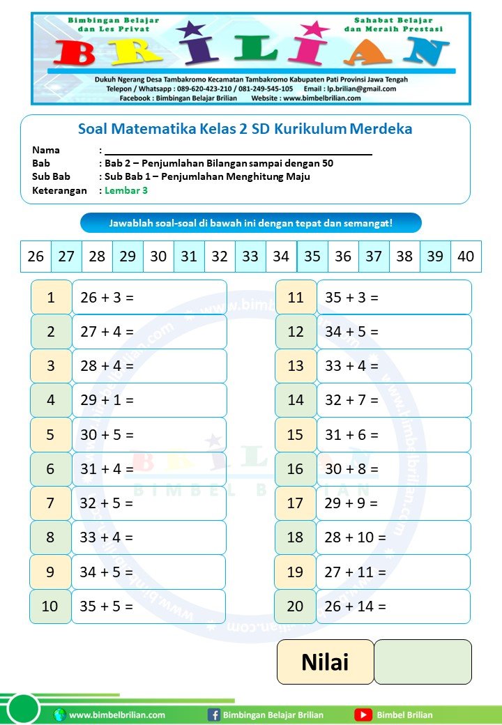 7 Contoh Soal Matematika Kelas 2 Materi Penjumlahan Secara Berulang Bikin Anak Cepat Paham
