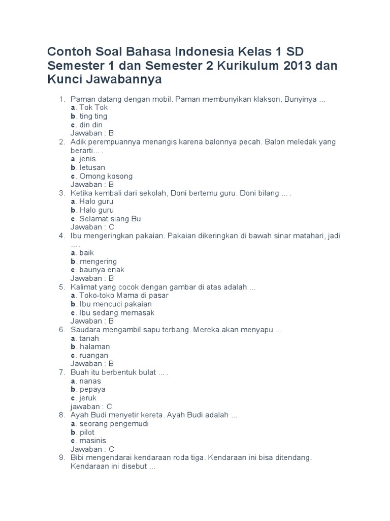 7 Rahasia contoh soal semester kelas 1 sd kurikulum 2013 yang Wajib Tahu di 2026 7 Rahasia contoh soal semester kelas 1 sd kurikulum 2013 yang Wajib Tahu di 2026