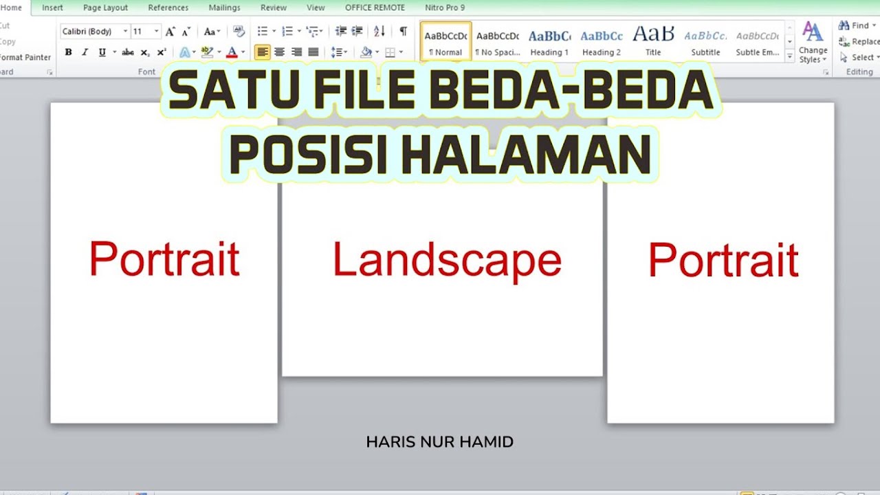 Cara Mengubah Potrait Menjadi Landscape di Word dengan Mudah dan Praktis Tanpa Ribet