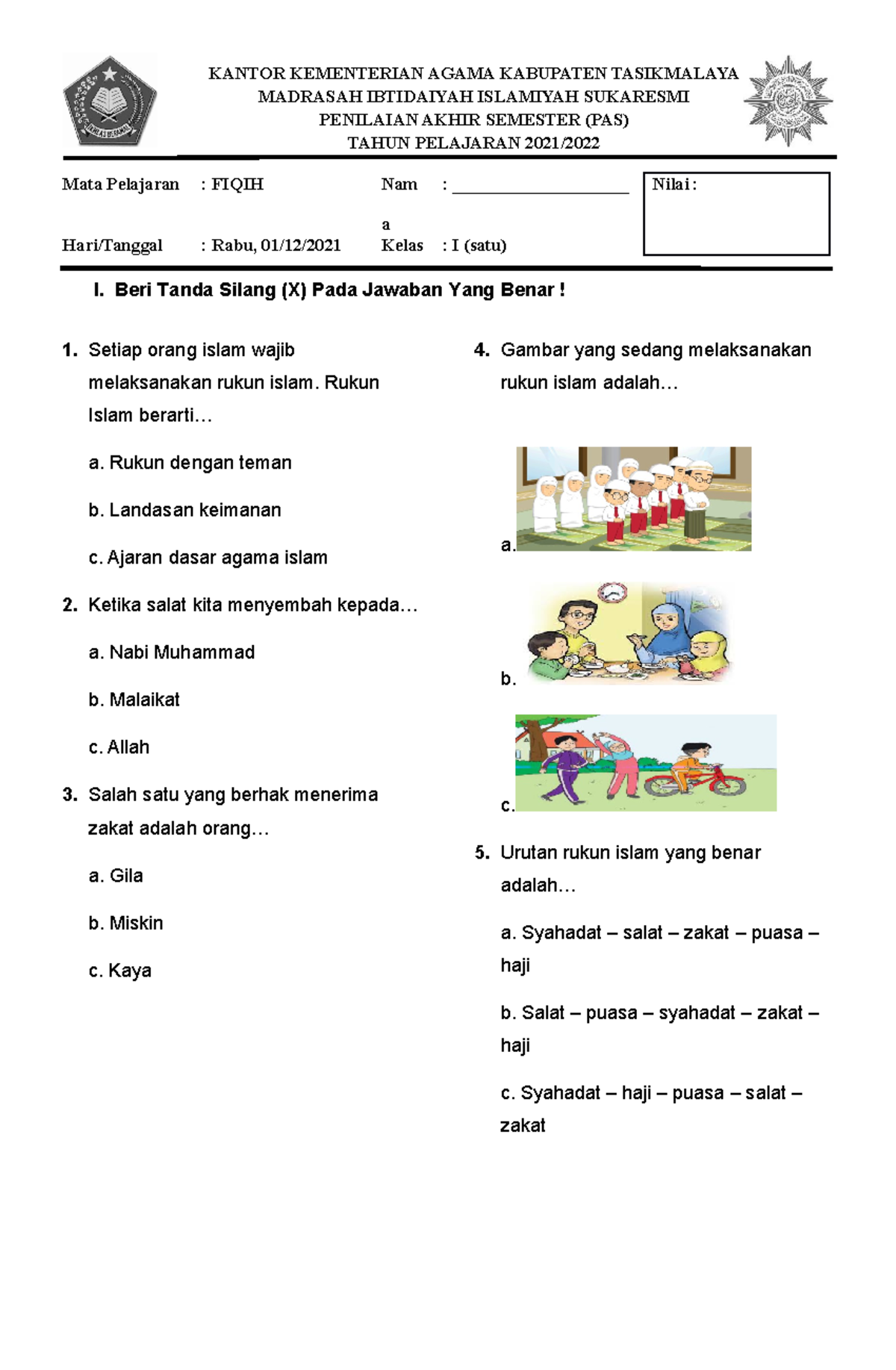 Inilah 15 Contoh Soal Semester Genap Kelas 1 SD Lengkap dengan Kunci Jawaban yang Wajib Dikuasai Siswa