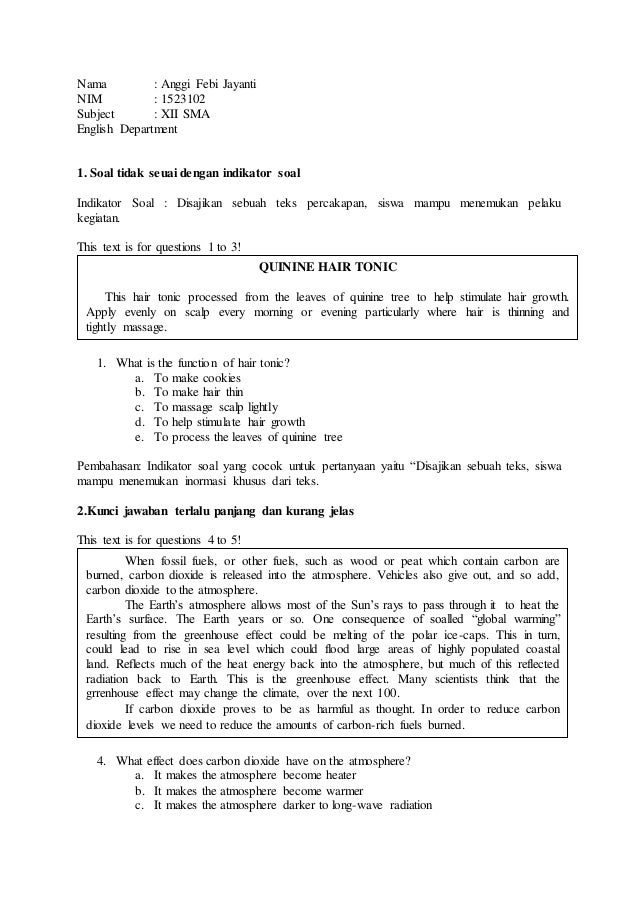 Rahasia Lulus Ujian dengan Download Soal Bahasa Inggris Kelas XII Semester 1 Beserta Jawabannya Doc Rahasia Lulus Ujian dengan Download Soal Bahasa Inggris Kelas XII Semester 1 Beserta Jawabannya Doc