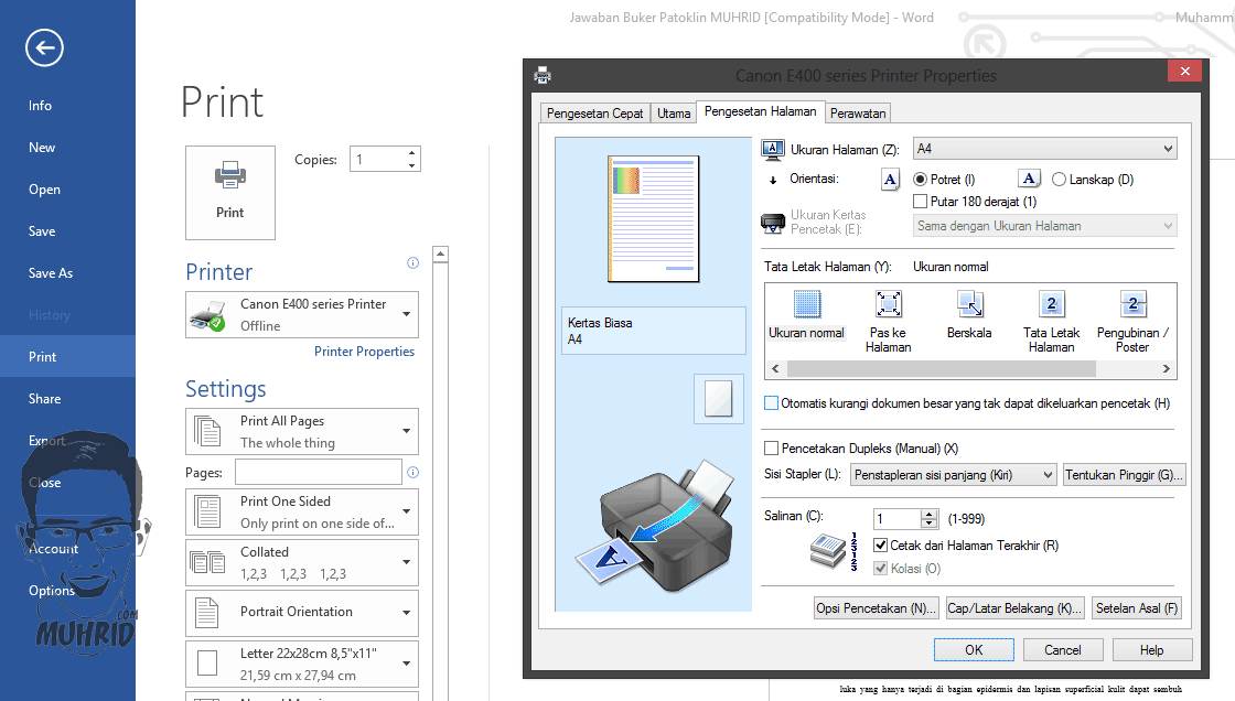 Terbukti! 5 Cara Mengubah Print Agar Menjadi Muat di Kertas MS Word Sebelum Deadline