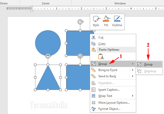 Ternyata Begini Cara Group Shape di Word yang Jarang Diketahui Pemula