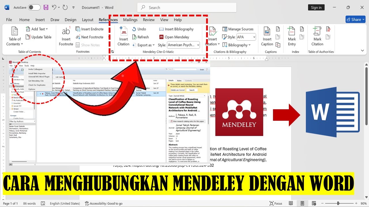 Ternyata Begini Cara Sinkron Mendeley ke Word yang Benar, Sebelum Terlambat