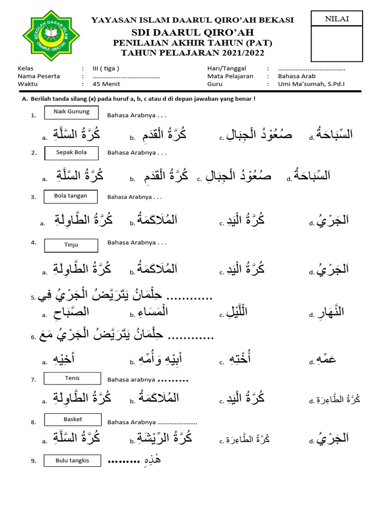 Ternyata Ini 5 Rahasia Soal Arab Melayu Kelas 3 SD Semester 2 yang Sering Bikin Siswa Kesulitan
