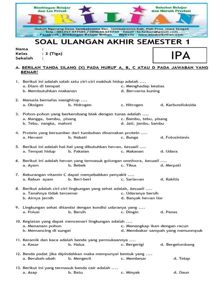 Ternyata Ini Dia Soal Tema 3 Kelas 3 PDF yang Paling Banyak Dicari untuk Latihan Ulangan, Wajib Tahu Sebelum Terlambat