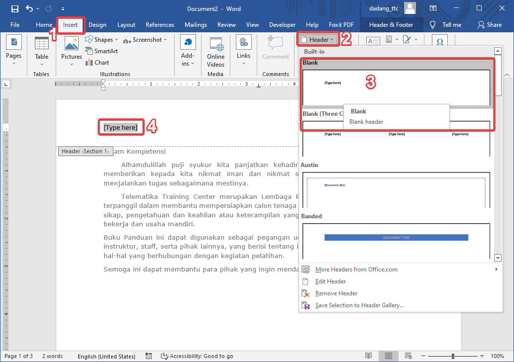 Cara Membuat Header Footer di Word Pemula 5 Langkah Mudah Tips