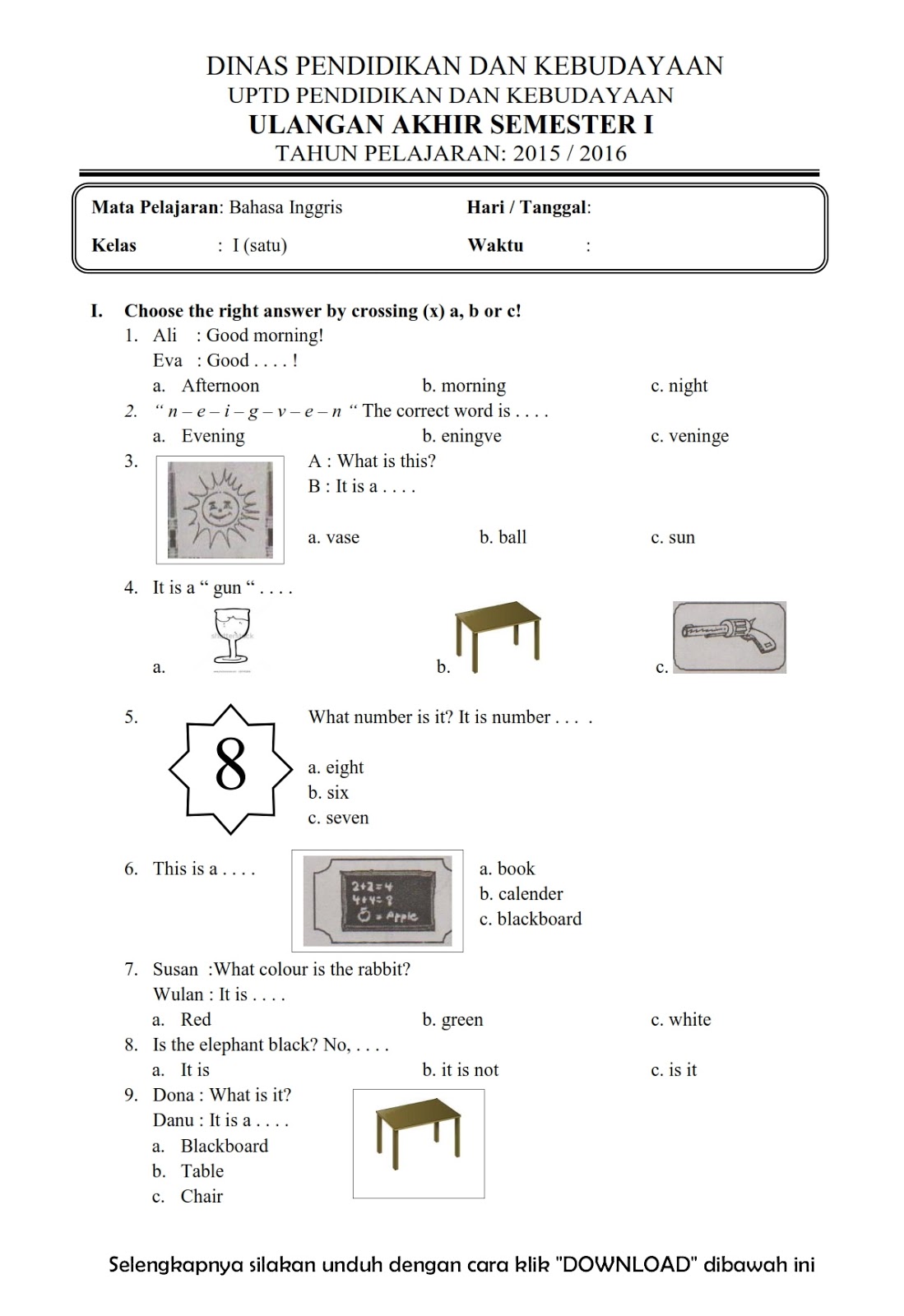 Ternyata Ini Rahasia Dapatkan Soal Bahasa Inggris Kelas 3 SD PDF Terbaru untuk Kurikulum Merdeka 2026