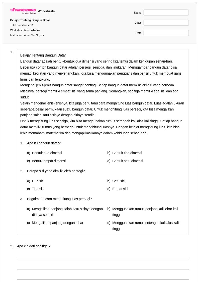 50 lembar kerja Bentuk kata untuk Kelas 3 di Wayground Gratis