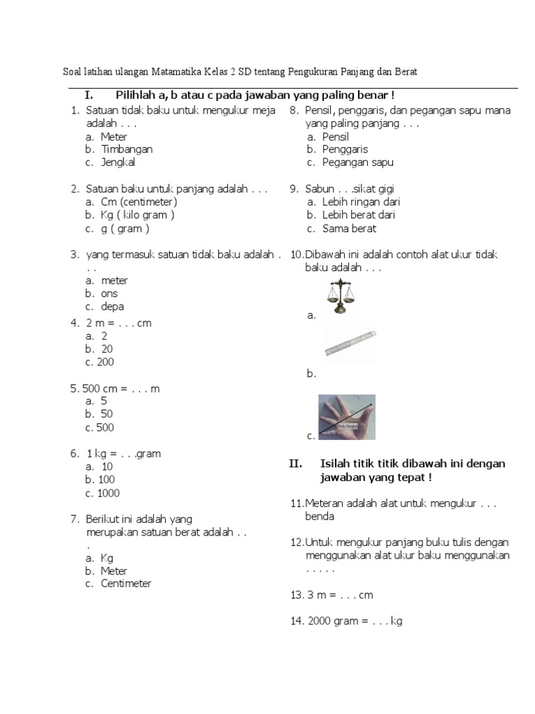 Wajib Tahu Contoh Soal Matematika Kelas 2 Bab Geometri dan Pengukuran Agar Anak Mahir