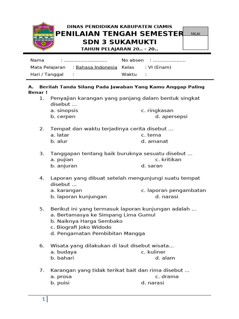 Wajib Tahu Rahasia Menjawab Soal Bahasa Indonesia Kelas 6 Semester 2 Surat Resmi